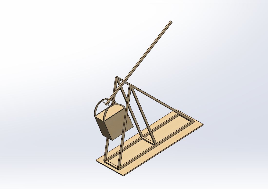 Trebuchet SolidWorks CAD model